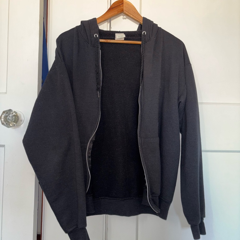 Hanes Black Zip-Up Hoodie